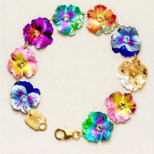 Holly Yashi Pansy Bracelet Niobium NWOT